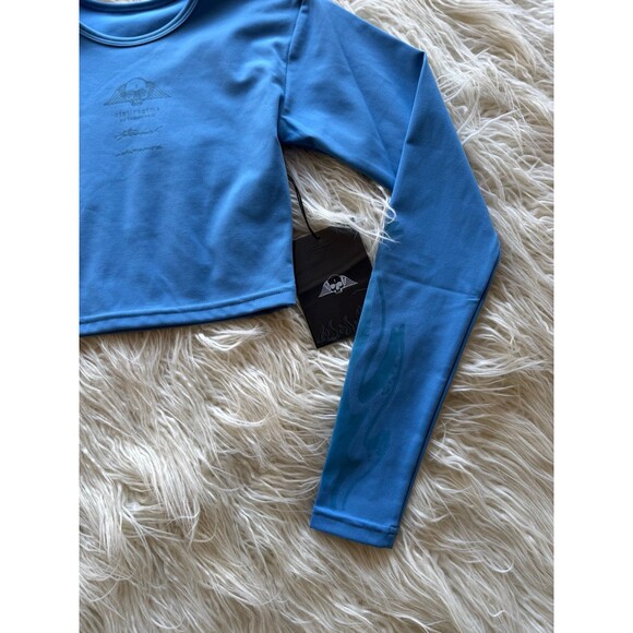 Civil Regime No Tomorrow Sofie Crop Tee Blue Size XS - Picture 11 of 11